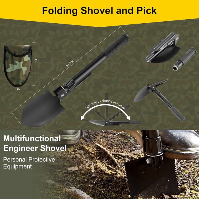 Survival First Aid Kit, 248PCS Survival Tools Camping Essentials Tactical Gear Emergency Trauma Medical Supplies Packed in a MOLLE Pouch, Saber Card,Cool for Men Camping Hiking Outdoor Activities - Image 5