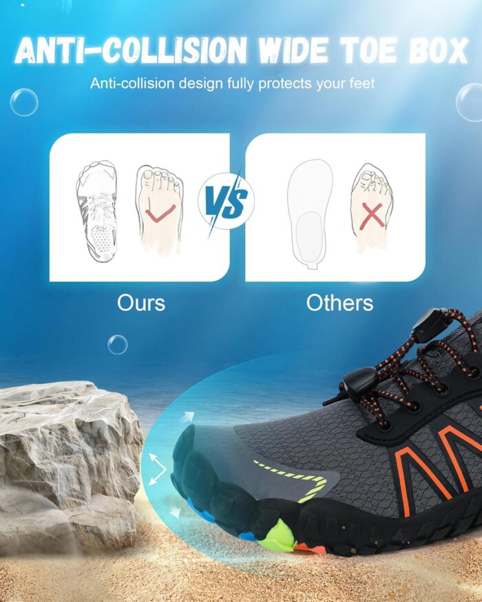 Hike Barefoot Shoes Women Men,Wide Toe Water Shoes 2025 New Breathable Grounded Footwear Non-Slip Fashion Hiking Shoe for Walking Swim Pool Beach Outdoor Water Sports - Image 3