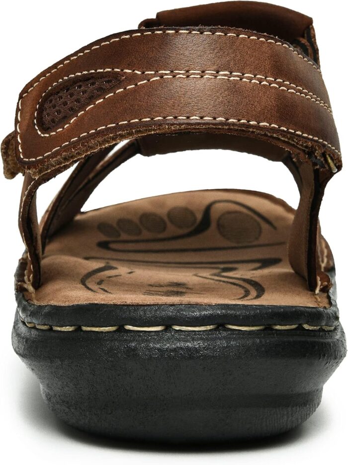 Holy dove Men's Sandals Open Toe Leather Fisherman Sport Hiking Outdoor Casual Summer Sandals Shoes for Men - Image 9
