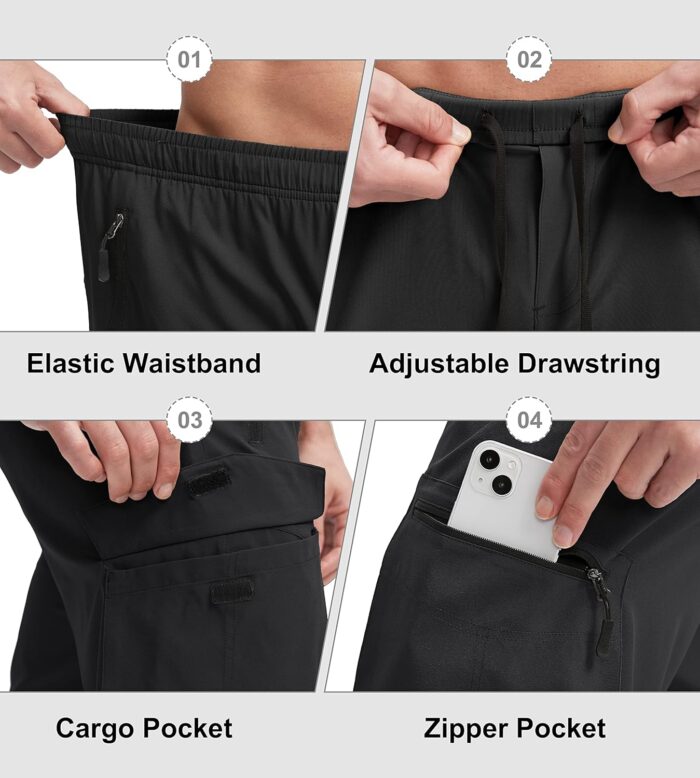 Bikewa Men's Mountain Bike Shorts 3D Padded Loose-fit Biking Riding Cycling Bicycle Biker Shorts Zipper Pockets - Image 5