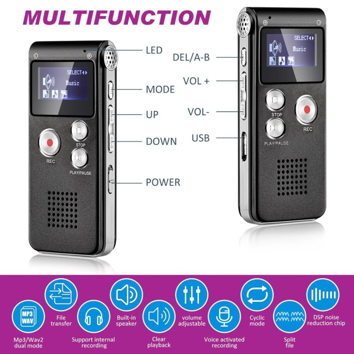 Dunzy 8 Pcs Ghost Hunting Equipment Kit Includes 1 Pcs Emf Meter Digital 1 Pcs Voice Recorder 2 Pcs Copper Dowsing Rod and 4 LED Motion Activated Cat Ball Paranormal Equipment Tester for Home Office - Image 4
