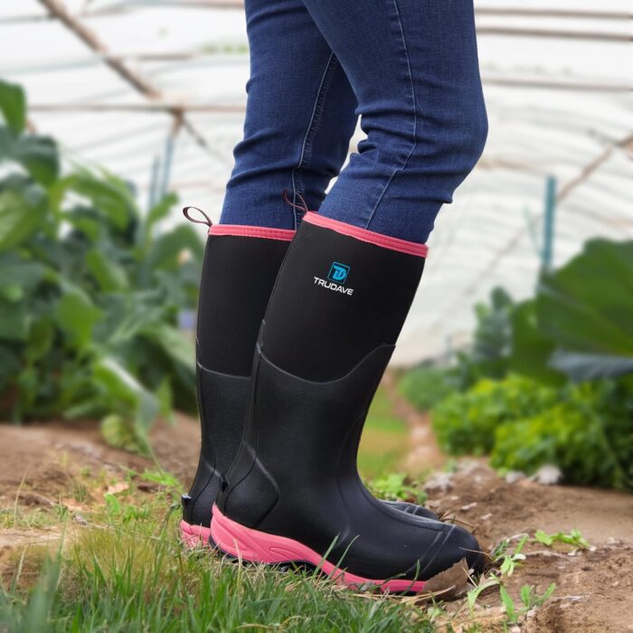 Rubber Boots for Women with Steel Shank, Waterproof Insulated Mud Rain Boots, 6mm Neoprene Anti-slip Outdoor Work Boots, Size 6-11 - Image 6