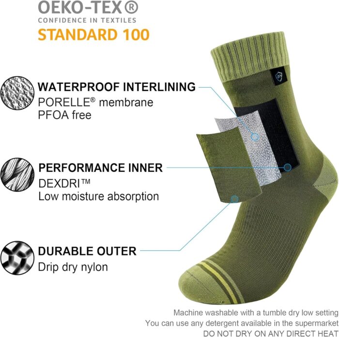 DexShell Waterproof Socks for Men & Women, Ultralite for Hiking Walking Outdoor Activities in Cold Wet Weather, Unisex Ankle - Image 4