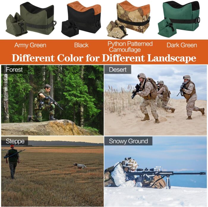Shooting Rest Bags, Shooting Bags, Rest Front & Rear Support Sandbag Stand Holders with 600 Denier Polyester for Rifle Hunting (Bags Come unfilled) - Image 2