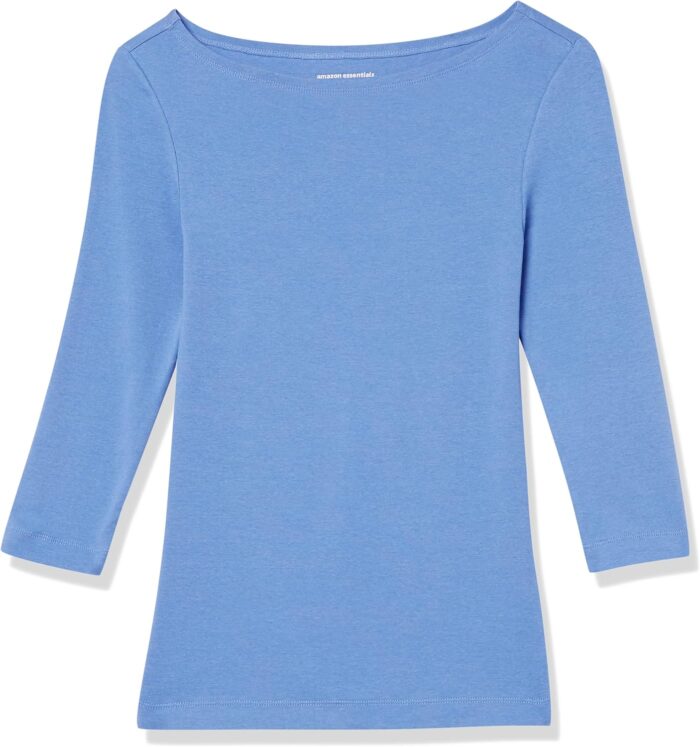 Amazon Essentials Women's Slim-Fit 3/4 Sleeve Boat Neck T-Shirt - Image 4