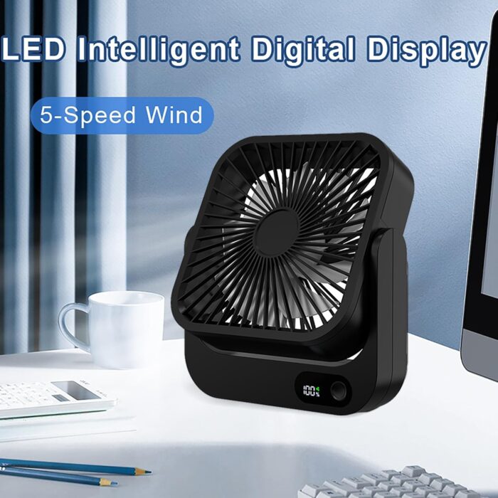 Magnetic Cruise Ship Approved Fan, 5000mAh Battery Operated Portable Fan with 5 Speeds, Magnetically Sticks on Cabin Ceilings and Walls, Cruise Essentials 2025 - Black - Image 6