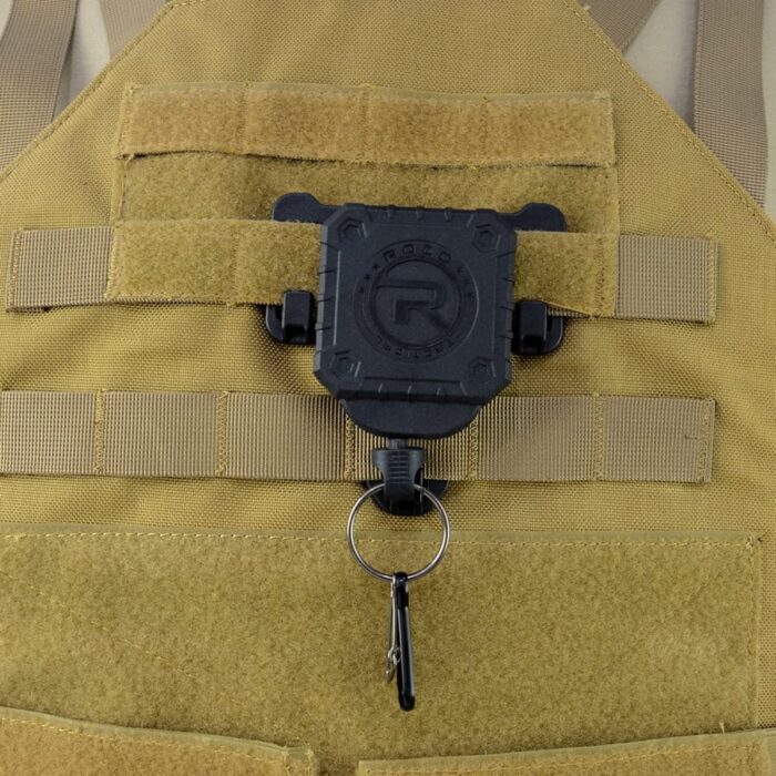 ROCOTACTICAL Military Tactical Gear Retractor, Molle Tactical Gear Tether, Retractable key/multi-tools Holder belt loop and Molle Clip Included, 1Piece (Black) - Image 7