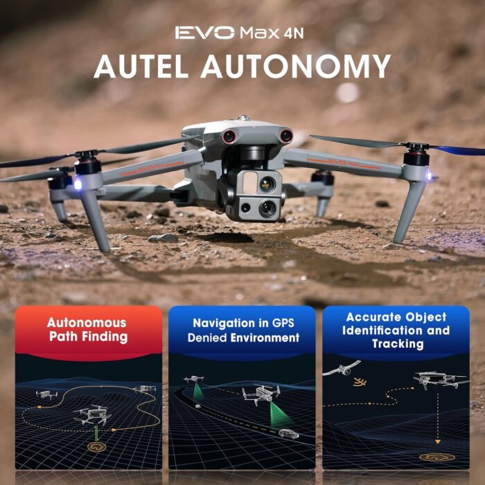 Autel Robotics EVO MAX 4N Drone, Starlight Night-Vision/ Wide/ Thermal/ L~aser 4 Cameras in One UAV, Upgrade of MAX 4T XE, 5KM Night Vision Observation, A-Mesh 1.0, 720° Obstacle Avoidance, Triple Anti-Jamming, Hot-Swappable, 42 Mins, IP43, Autel SDK - Image 4
