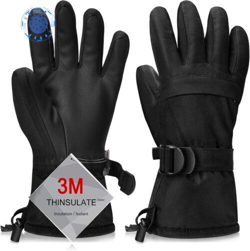 Ski Gloves, Warmest Waterproof and Breathable Snow Gloves for Cold Weather, Fits Both Men & Women,for Parent Child Kids Outdoor