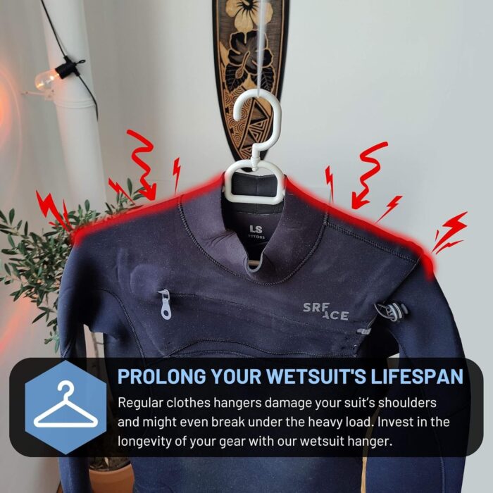 Hang 11 Wetsuit Hanger - Ultimate Wetsuit Hangers for Surfers, Improves Your Wet Suit Longevity, Quick Dryer, Ideal for Scuba Diving Gear Drysuit & BCD, Surfing Accessories, Surfing Gifts (Blue) - Image 4