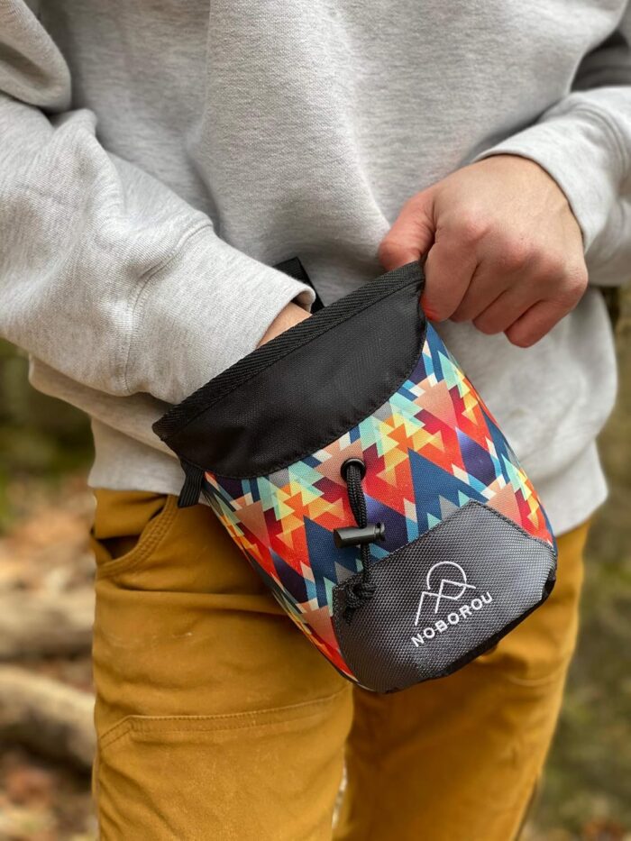 Chalk Bag for Rock Climbing + Crossfit + Weightlifting | Bouldering Chalk Bag | Wide Opening | Large Zippered Pocket | Adjustable and Removable Belt - Image 6