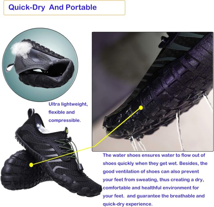 Water Shoes Mens Women Barefoot Shoes Quick Dry Aqua Outdoor Sports for Swim Pool Beach Surf Walk Water Yoga River Lake Hiking Kayaking - Image 5