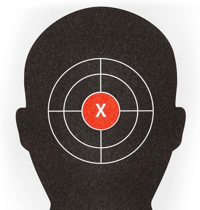 Juvale 50 Pack Paper Shooting Targets for Range, Bulk for Hunting, Silhouette with Red Bullseye (14x22 in) - Targets for Shooting Range - Image 9