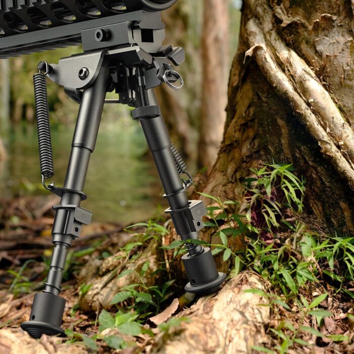 CVLIFE 6-9 Inches Picatinny Bipod Adjustable Spring Return with Picatinny Adapter - Image 7