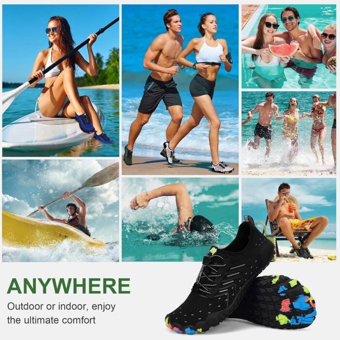 Hike Barefoot Water Shoes Women Men Footwear Wide Toe Quick-Dry Pro Barefoot Swim Beach Breathable Grounding Shoes Non-Slip Aqua Socks Shoe for Pool Walking Kayaking Hiking Surfing - Image 6