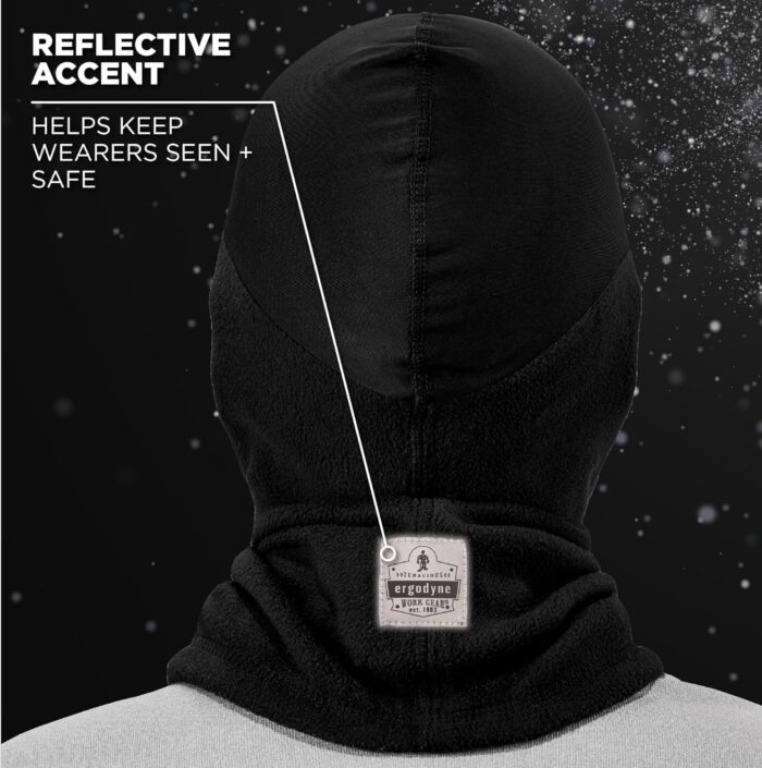 Balaclava with Spandex Top, Comfortable Wear Under Helmet, Winter Face Mask, Ergodyne N-Ferno 6822,Black - Image 6