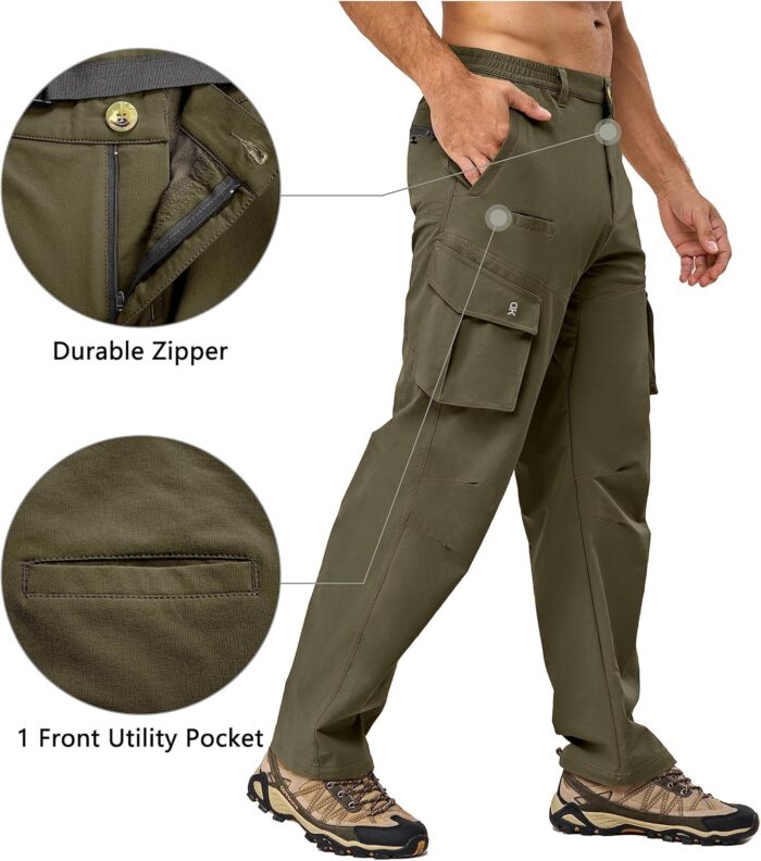 Little Donkey Andy Men's Quick Dry UPF 50+ Cargo Pants, Stretch Lightweight Outdoor Hiking Pants - Image 5
