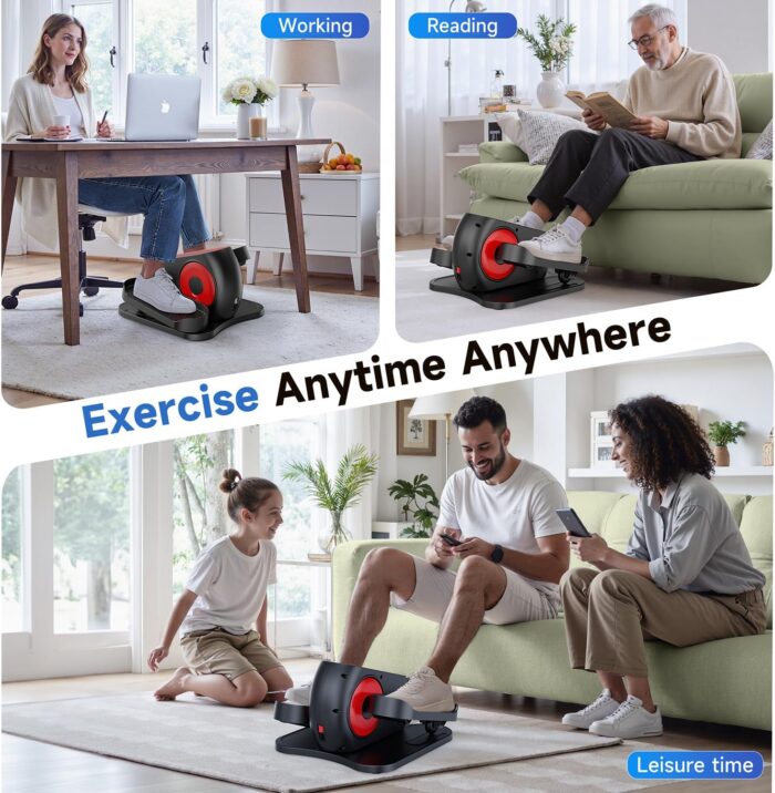 AXV Under Desk Elliptical Exercise Machine,Electric Ellipse Leg Exerciser As Seen On TV,Training Machines While Sitting for Seniors Home,Portable,Quiet, with Remote Control - Image 5