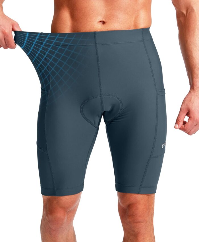 Bikewa Men's Bike Shorts 3D Padded Cycling Road Biking Mountain Riding Biker Bicycle UPF 50+ Cycle Shorts Zipper Pockets - Image 3