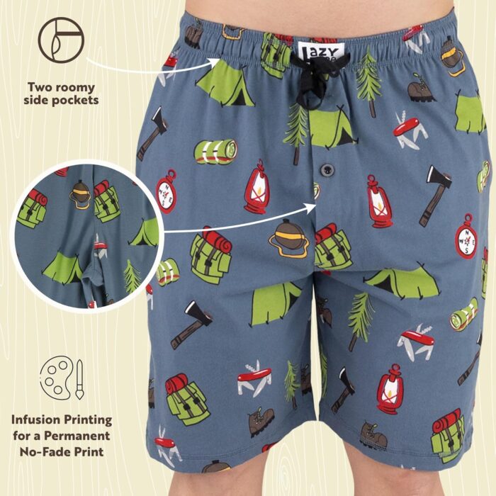 Lazy One Pajama Shorts for Men, Men's Pajama Bottoms, Sleepwear - Image 6