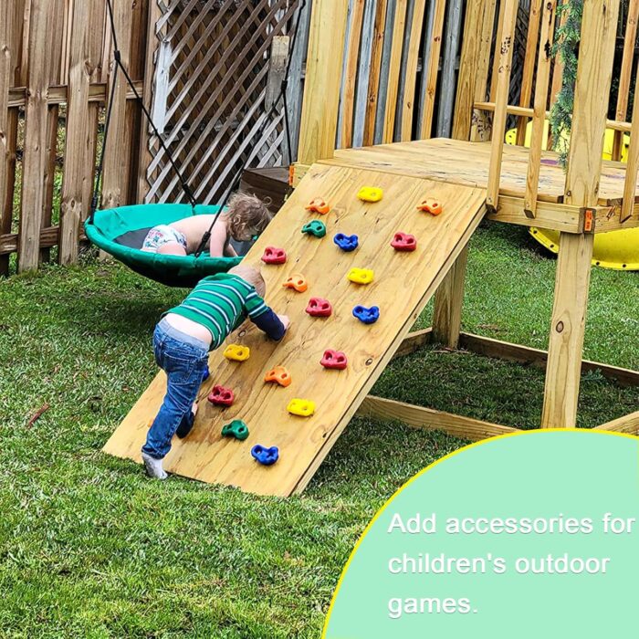 KAKO Rock Climbing Holds, Rock Wall Climbing Holds Kids, Climbing Wall Grips, Rock Climbing Wall for Kids Outside, Rock Climbing Holds for Kids with Mounting Hardware (25 Pcs) - Image 4