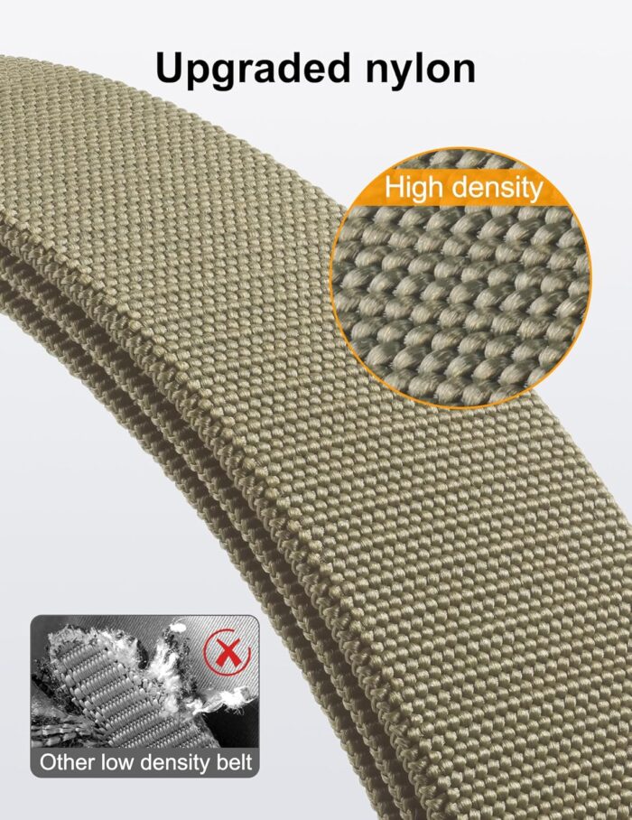 JUKMO Quick Release Tactical Belt, Military Work 1.5" Nylon Web Hiking Belt with Heavy Duty Seatbelt Buckle - Image 3