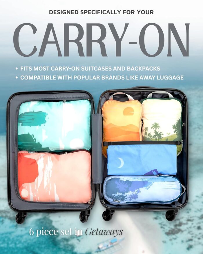 Compression Packing Cubes Set for Travel - Lightweight, Durable Clothes Organizer for Carry-On Luggage and Suitcases by TRIPPED Travel Gear - Image 7
