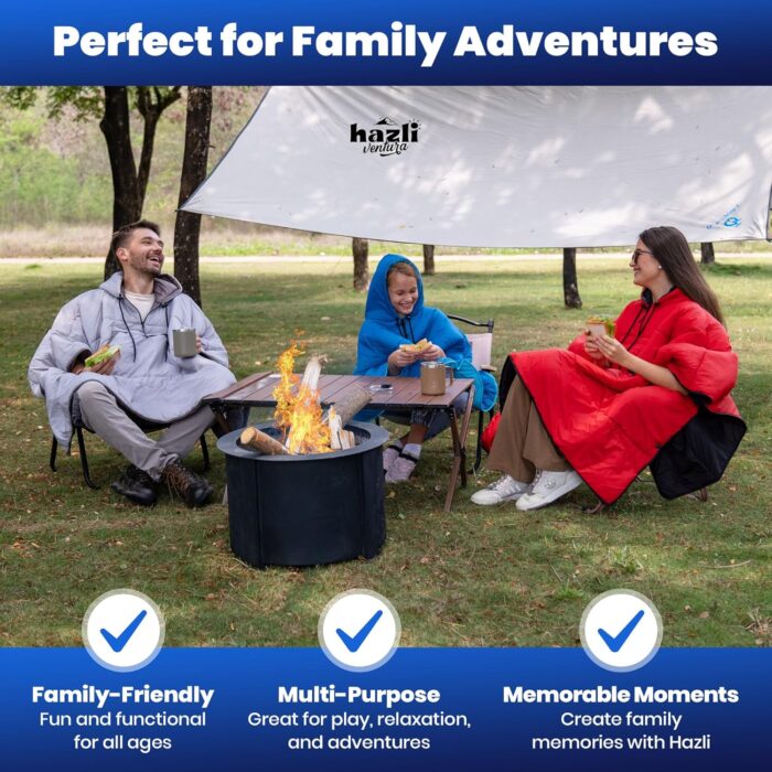 hazli Warm Camping Blanket - Stadium Blanket, Wearable Sleeping Bag Adult, Stadium Sack, Stadium Blankets for Cold Weather, Outdoor Sports Mom Essentials, Stadium Sak, Outdoor Blanket for Sports - Image 5