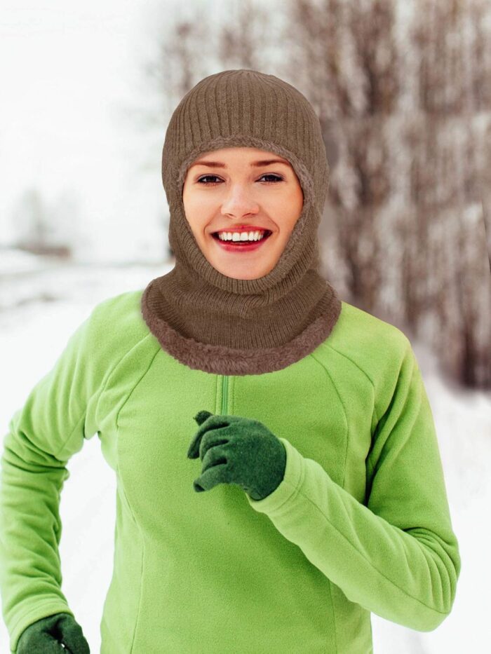 2 Pieces Winter Face Mask Ski Masks Warm Knitted Balaclava for Men Women Fleece Windproof Face Cover for Outdoor Sports - Image 2