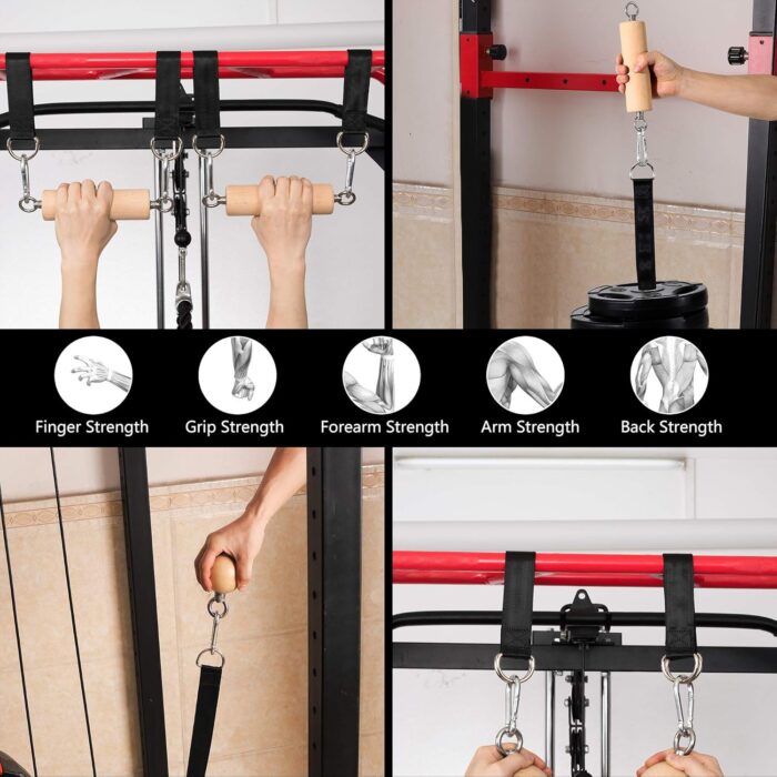 Wooden Pull Up Grips and Balls, Atomic Rock Climbing Holds Training Set,Grip Strength Trainer,Ninja Warrior Obstacle Course Handles and Rope.Suit(L/XL Ball(L/XL) - Image 5