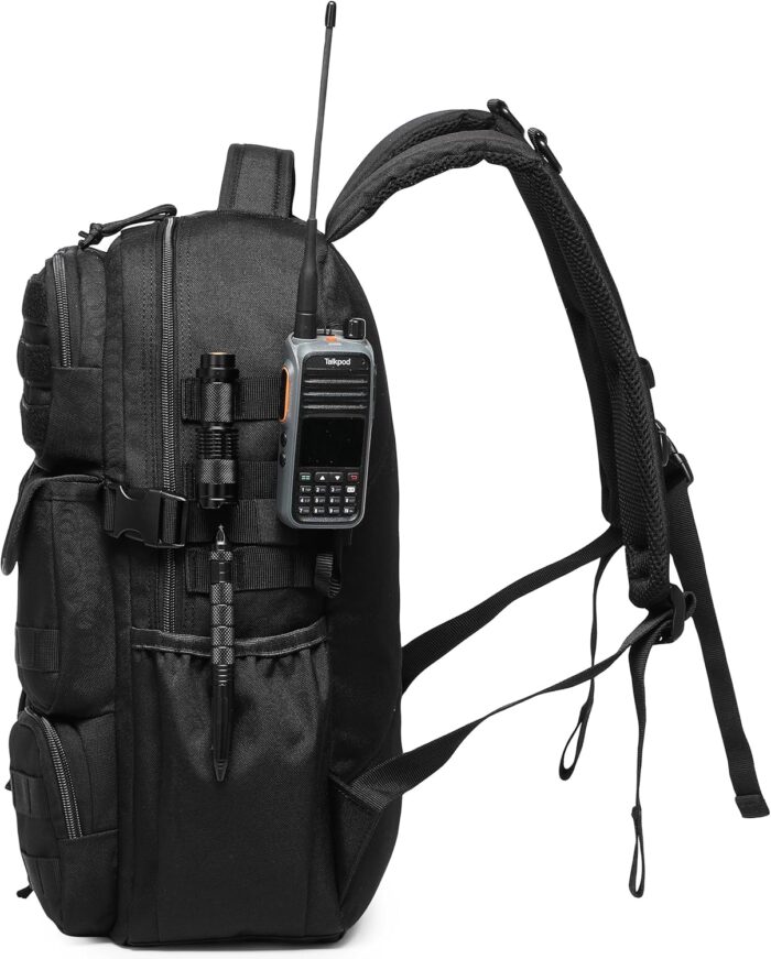 Wotony Tactical Backpack - Military waterproof backpack with multiple pockets and tactical gear for the outdoors (Black, 30L) - Image 2