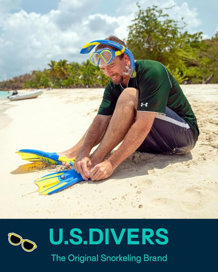 OutdoorMaster x U.S. Divers Admiral Set Adults Snorkeling Mask Fins Gear, Travel Use Scuba Diving Kit with Panoramic View Mask, Dry Top Snorkel, Trek Fins, Portable Bag for Swimming Snorkeling - Image 6