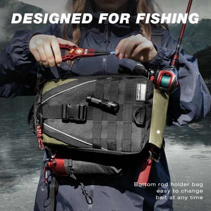 Ghosthorn Fishing Backpack with Rod Holder - Tackle Sling Bag - Fly Fishing Gifts for Men and Women - Image 5