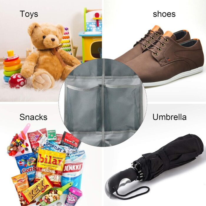 Wall Mounted Shoes Rack 2Pack/Can Store 6Pairs of Sneakers,with Sticky Hanging Mounts, Shoes Holder Storage Organizer Shelf,Door Shoe Hangers (SM06-Gray-2) - Image 3