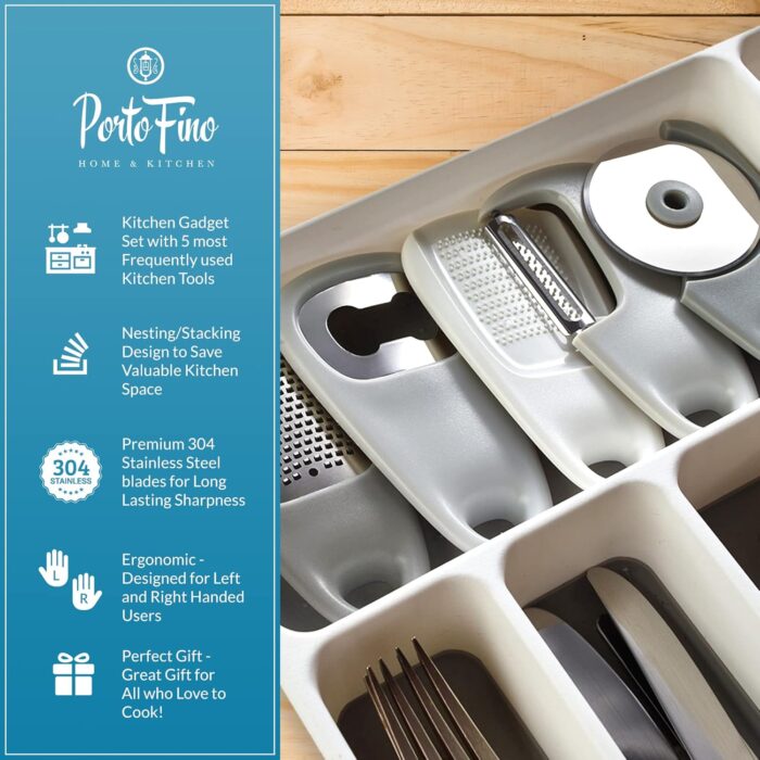 Space Saving Kitchen Gadgets - Kitchen Gadgets Set 5 Pieces - Camper Gifts - RV Gifts - RV Kitchen Accessories - Gifts for RV Owners - RV Gadgets - Dishwasher Safe - Image 3