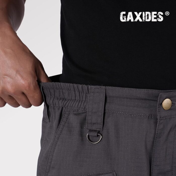 Men's Waterproof Rip-Resistant Tactical Pants with 9 Pockets for Hiking, Travel, and Outdoor Sports - Image 3