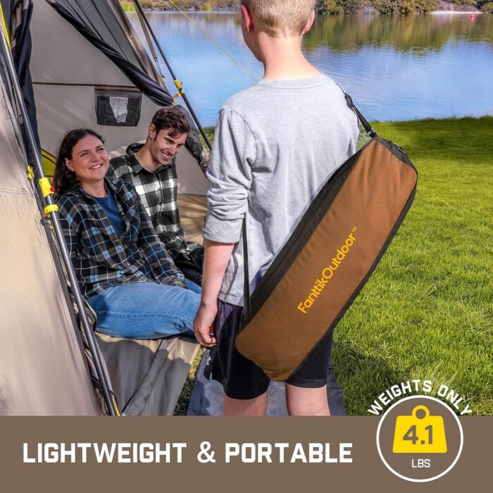 FanttikOutdoor Zeta L8 Max Camping Chair, Portable & Lightweight, Multi-Angle Adjustable, Supports up to 250 lbs, Comfort-Driven Design, High Strength Camping Chair for Travel, Hiking, Fishing (Brown) - Image 5