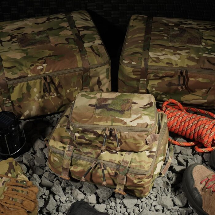 PETAC GEAR 4 PCS Tactical Modular Packing Cubes with Waterproof Material, Large Capacity Storage Bag, Easy Clean Outdoor Travel Organize Storage Pouches Bags (MC) - Image 6