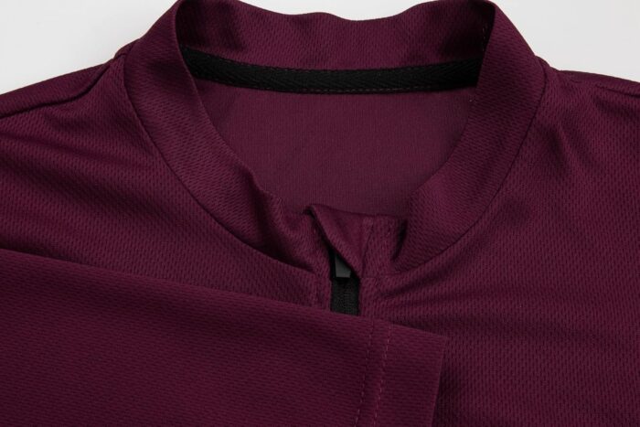 Men's Cycling Jersey Short Sleeves Bike Jersey 1/3 Zipper Solid Color Club Fit, Biking Cycling Shirt Zipper Pocket - Image 4
