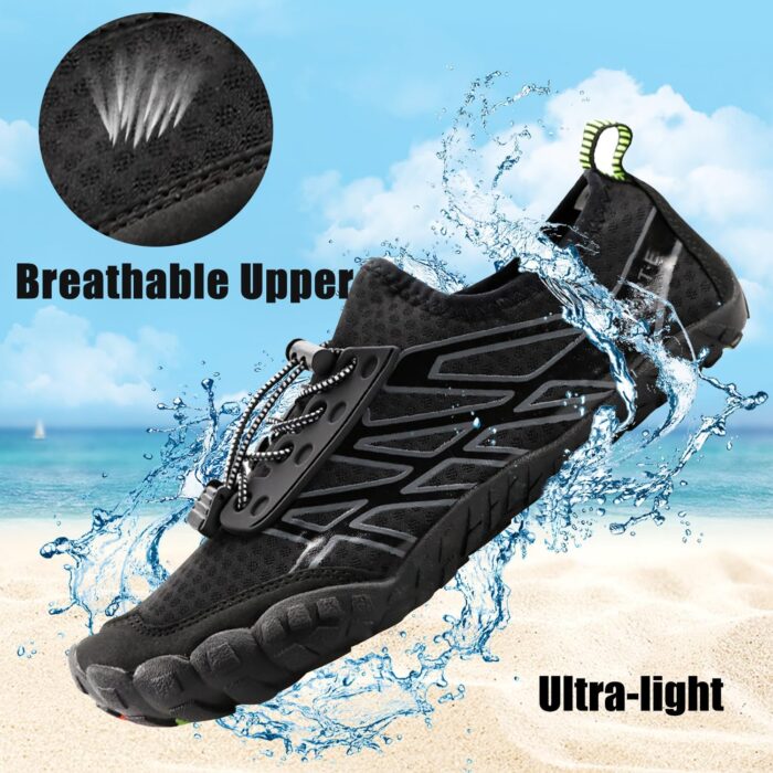 Water Shoes for Women Men, Quick Dry Barefoot Aqua Shoes Beach Swim Sports Outdoor Hiking Diving Surf - Image 2