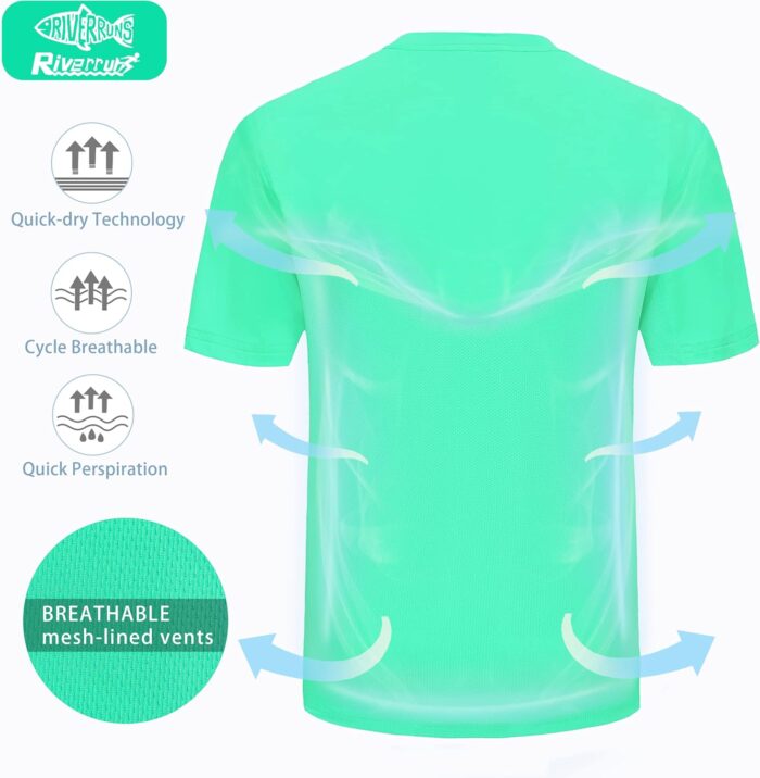 Riverruns Fishing T-Shirt Men’s UPF 50+ Sun Protection Fishing Shirt Short Sleeve Performance Tee #1006 - Image 4