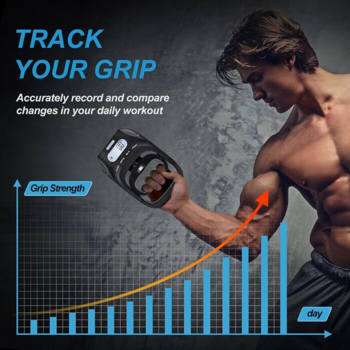 Handeful Grip Strength Tester Trainer - Dynamometer Handgrip Measurer Meter, Handheld Strengthener Exerciser for Sports, School, and Home Use (198Lbs / 90Kgs) - Image 3