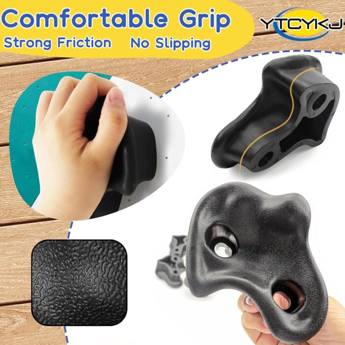 10PCS Rock Climbing Holds for Kids Climber,𝗘𝘅𝘁𝗿𝗮 𝗟𝗮𝗿𝗴𝗲 Adult Rock Climbing Stones,Indoor and Outdoor Rock Wall Climbing Kit with Mounting Hardware for Playground PlaySet Building - Image 5