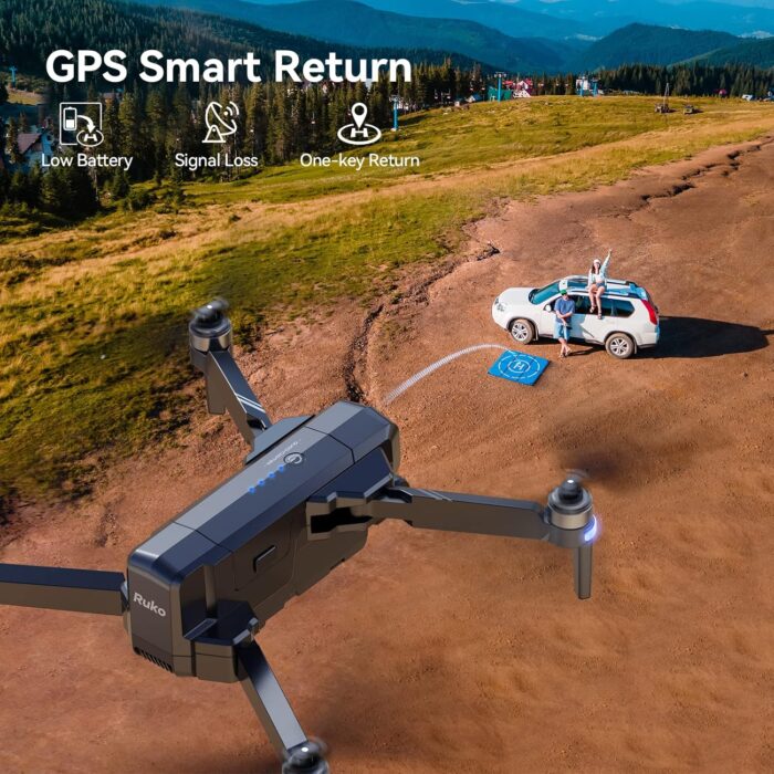 Ruko F11GIM2 Drones with Gimbal+EIS 4K Camera for Adults, 96 Min Long Flight Time16404ft Long Range FPV, Auto Return Home with GPS, Foldable Quadcopter, FAA Remote ID Compliant - Image 6