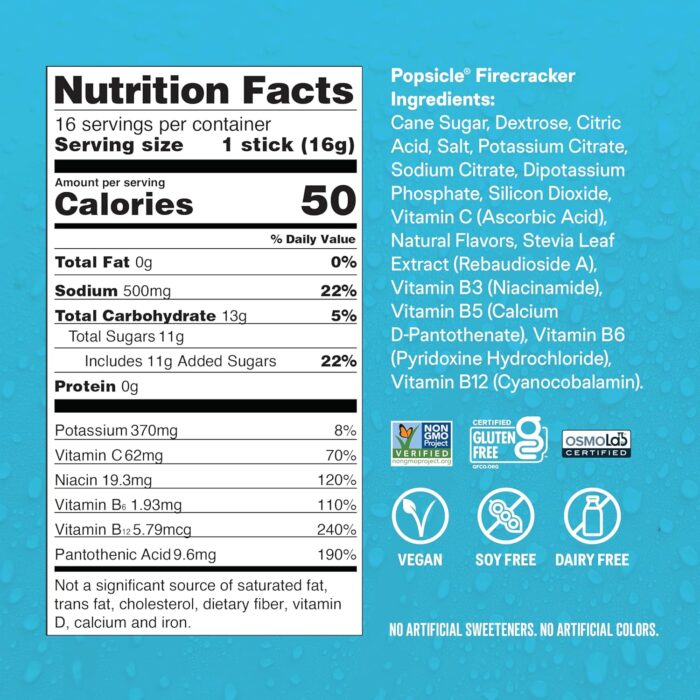 Liquid I.V.® Hydration Multiplier - Popsicle Firecracker | Electrolyte Powder Drink Mix | 1 Pack (16 Servings) - Image 6