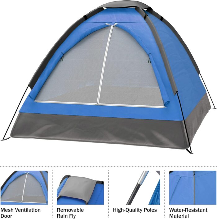 2 Person Camping Tent with Rain Fly and Carrying Bag - Image 3