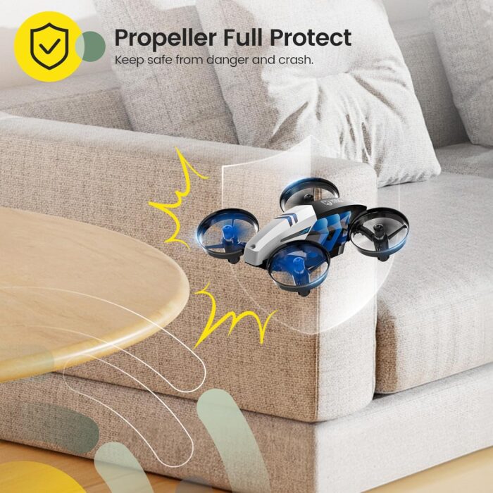 Holy Stone HS210T Drones for Kids, 2 IN1 MINI Indoor Drone with Land & Fly Mode, Four Posture Deformations RC Quadcopter with 3D Flip, Auto Hovering, Christmas Birthday Toy Gift for Boys and Girls - Image 7