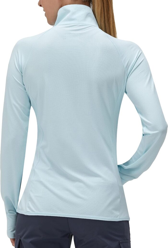 Women's UPF 50+ UV Sun Protection Clothing Long Sleeve Athletic Hiking Shirts Lightweight SPF Zip Up Outdoor Jacket - Image 2