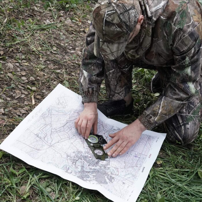 AOFAR AF-4074 Military Compass for Hiking,Lensatic Sighting Waterproof,Durable,Inclinometer for Camping,Boy Scount,Geology Activities Boating - Image 8