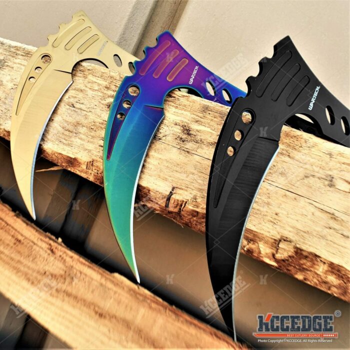 KCCEDGE BEST CUTLERY SOURCE Tactical Survival Knife - 12" Scythe Fixed Blade Full Tang Camping Accessory - Survival Kit and Tactical Gear 80015 - Image 6